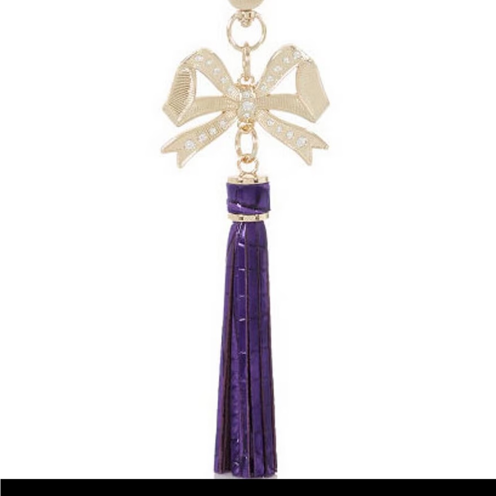 Brahmin - Royal Purple Bow Charm Tassel